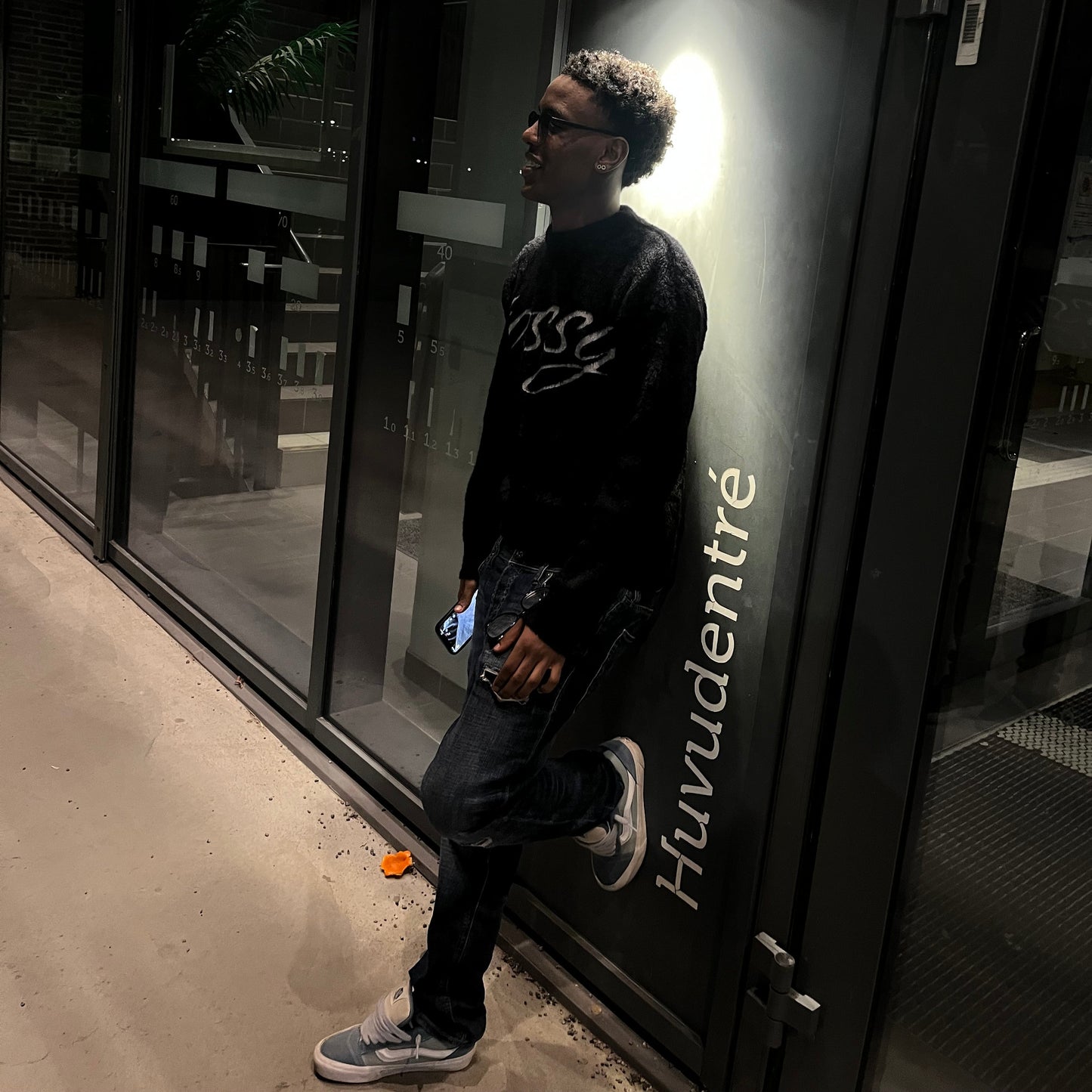 BLACK MOHAIR SWEATER