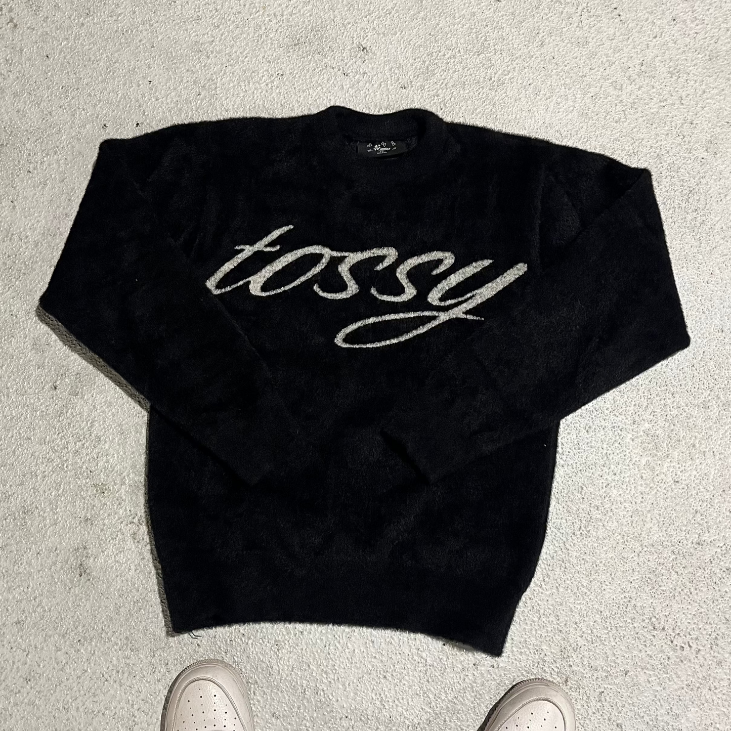 BLACK MOHAIR SWEATER