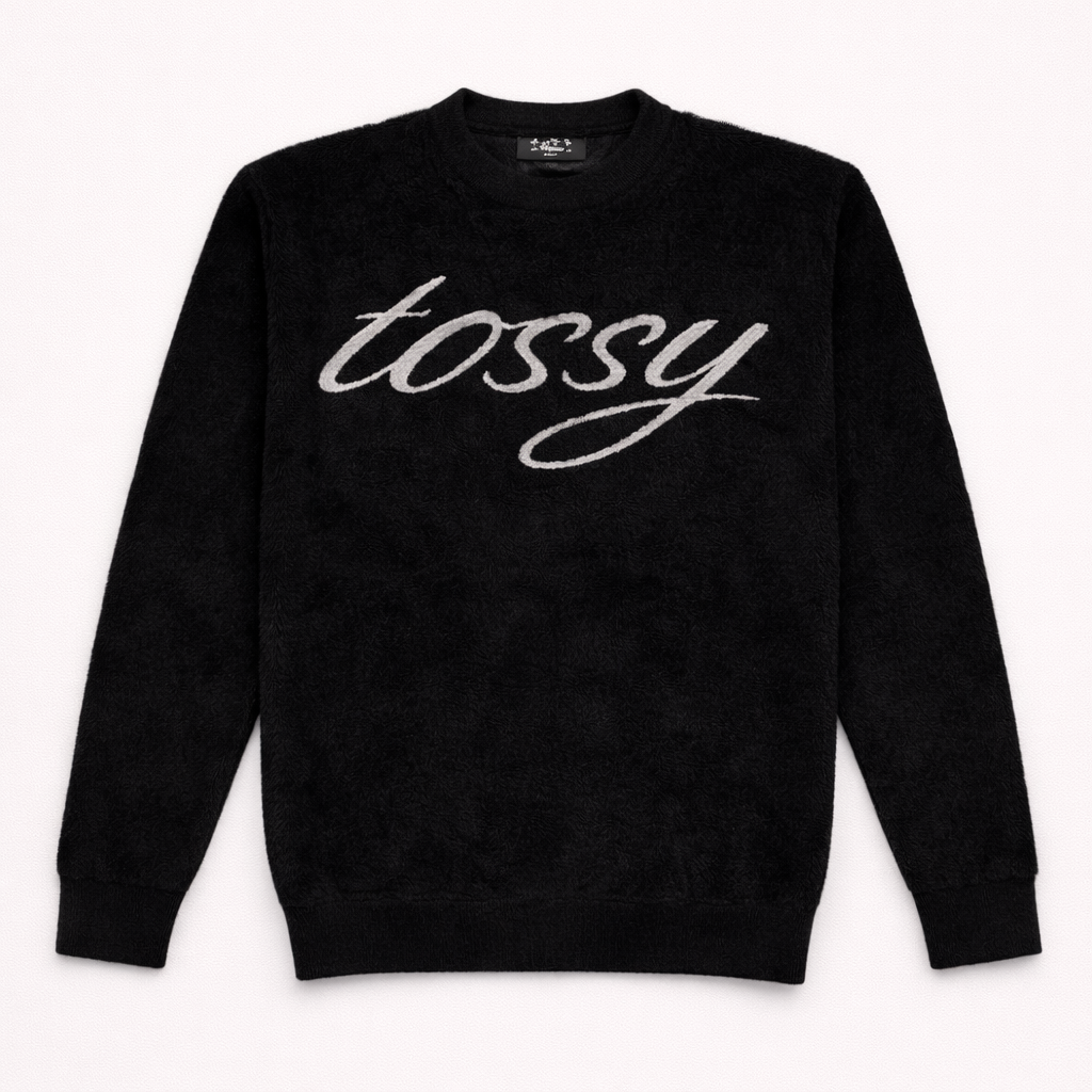 BLACK MOHAIR SWEATER